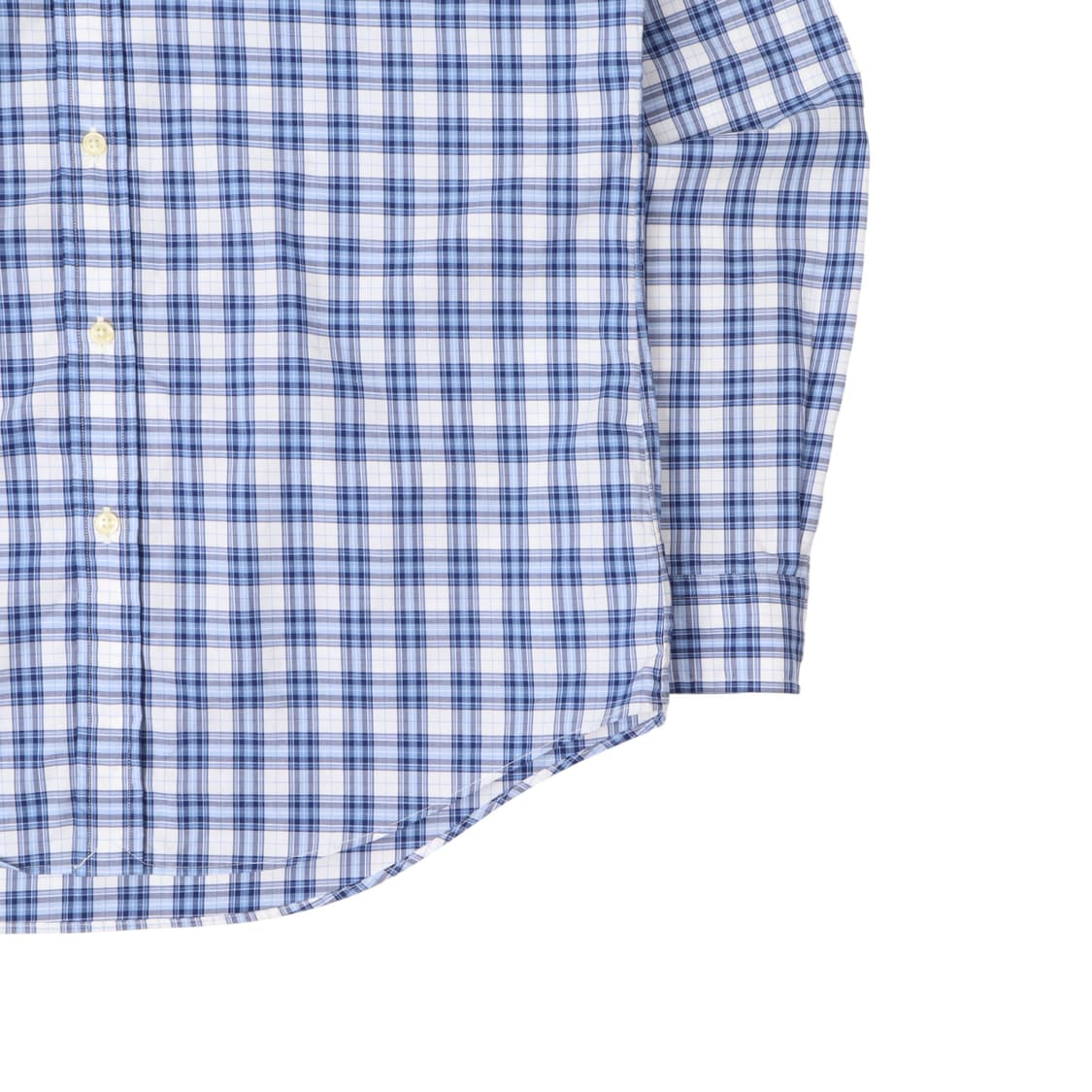 폴로 랄프로렌 QR 블루 체크 코튼 스트레치 셔츠 상품이미지4