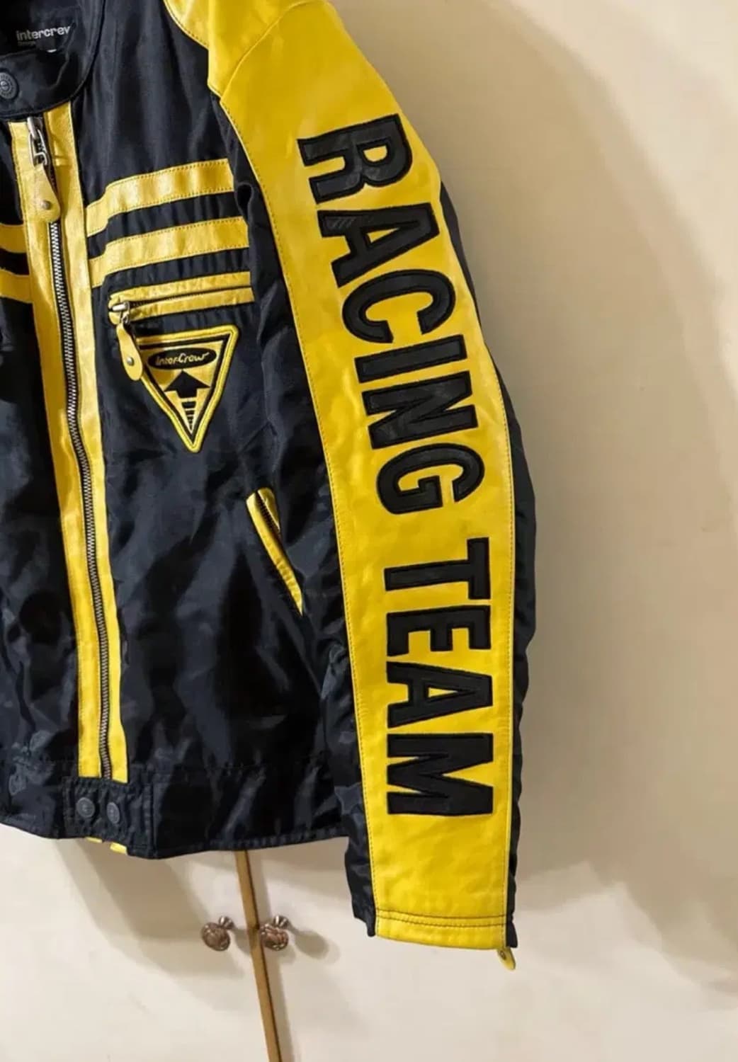 인터크루  레이싱 바람막이 레더믹스 나일론 바이커자켓 상품이미지7