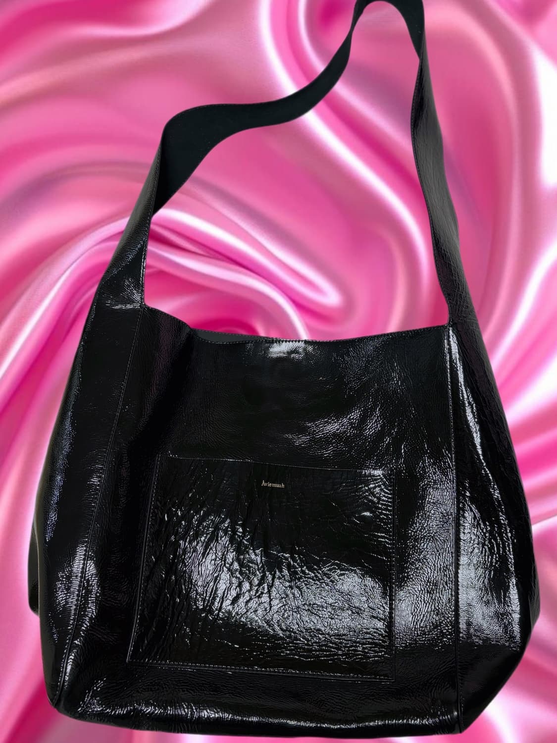 Aviemuah 아비에무아 원더러백 글로시 블랙 상품이미지1