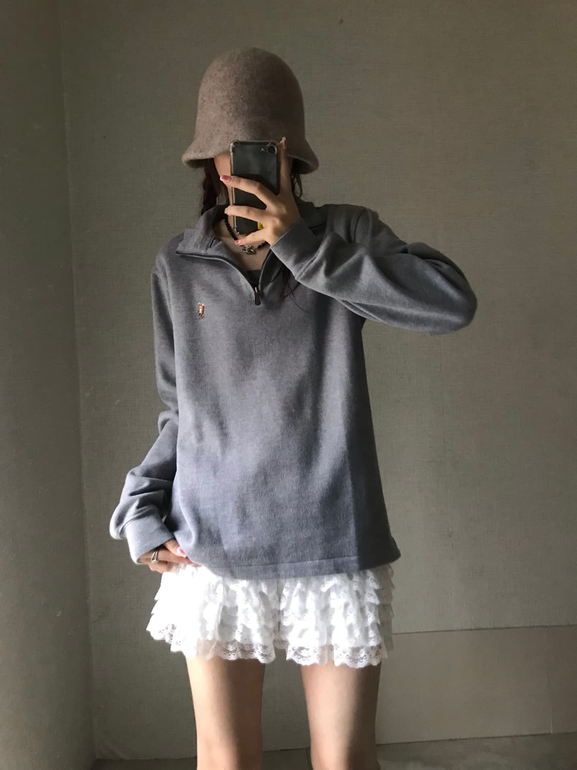 폴로 그레이 반집업 상품이미지4