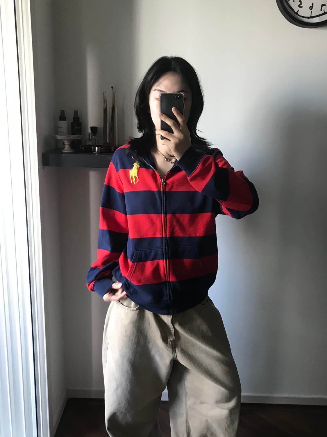 폴로 랄프로렌 빅포니로고 스트라이프 후드집업 상품이미지2