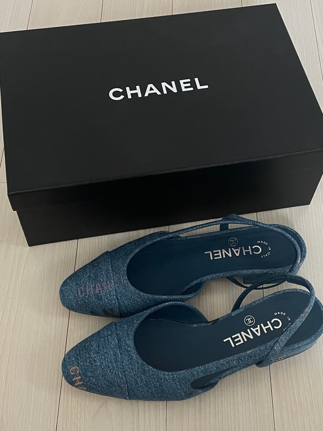 샤넬 데님 슬링백 플랫 36사이즈 상품이미지2