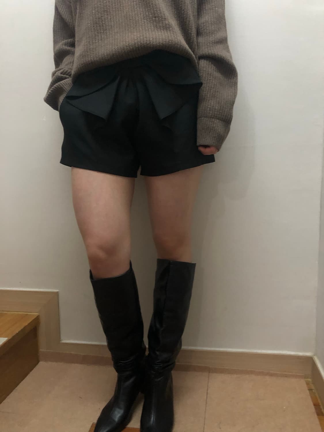 빈티지 블랙 리본 쇼츠 상품이미지2