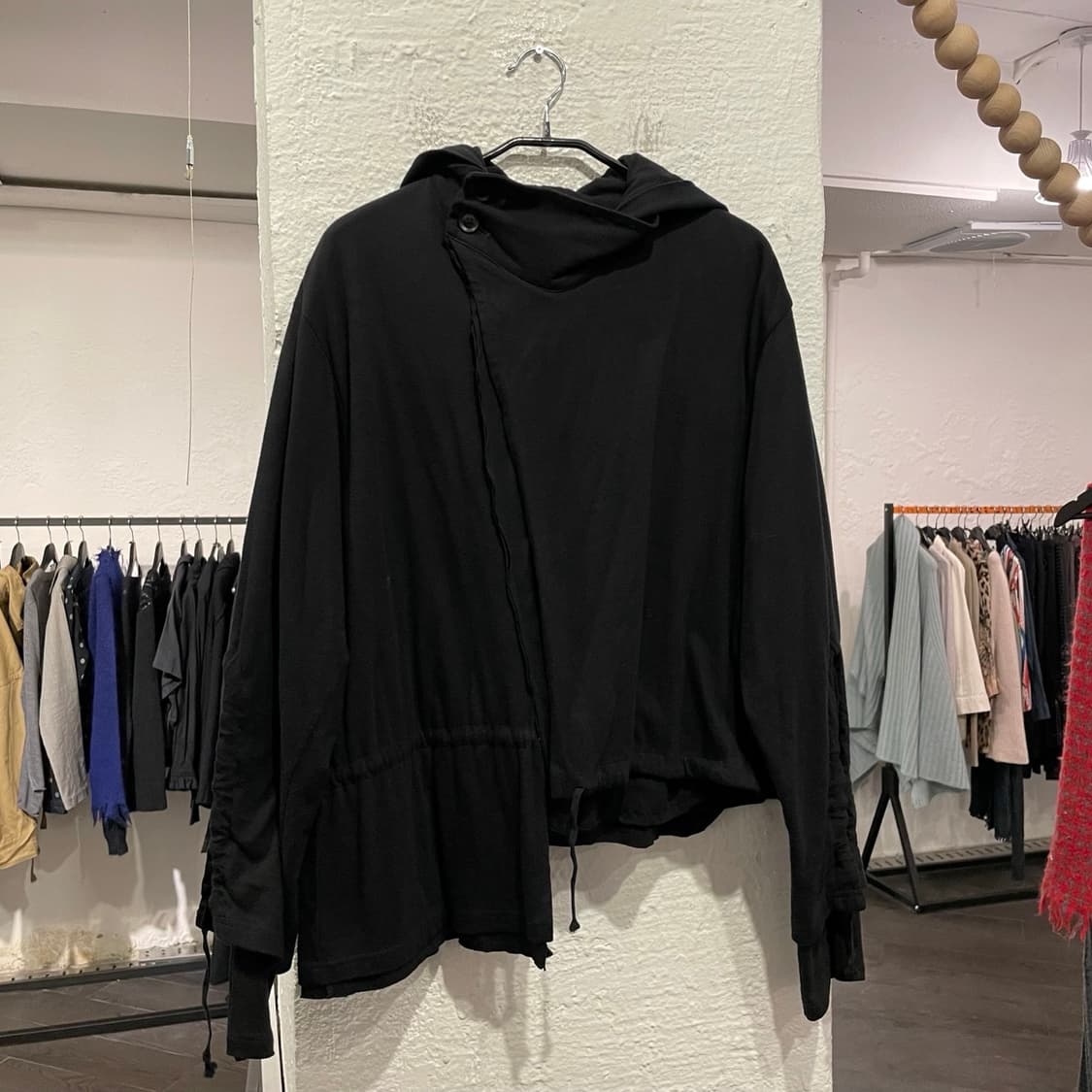 요지야마모토 레이어드 후드집업 상품이미지1