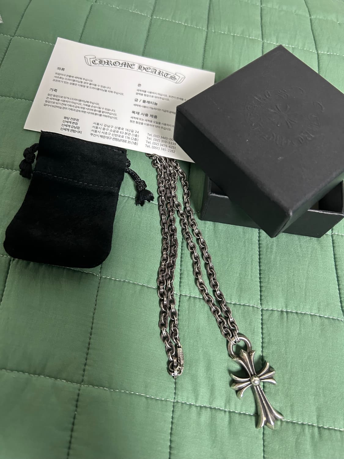 [24인치] 크롬하츠 페이퍼체인 일체형 목걸이 상품이미지2
