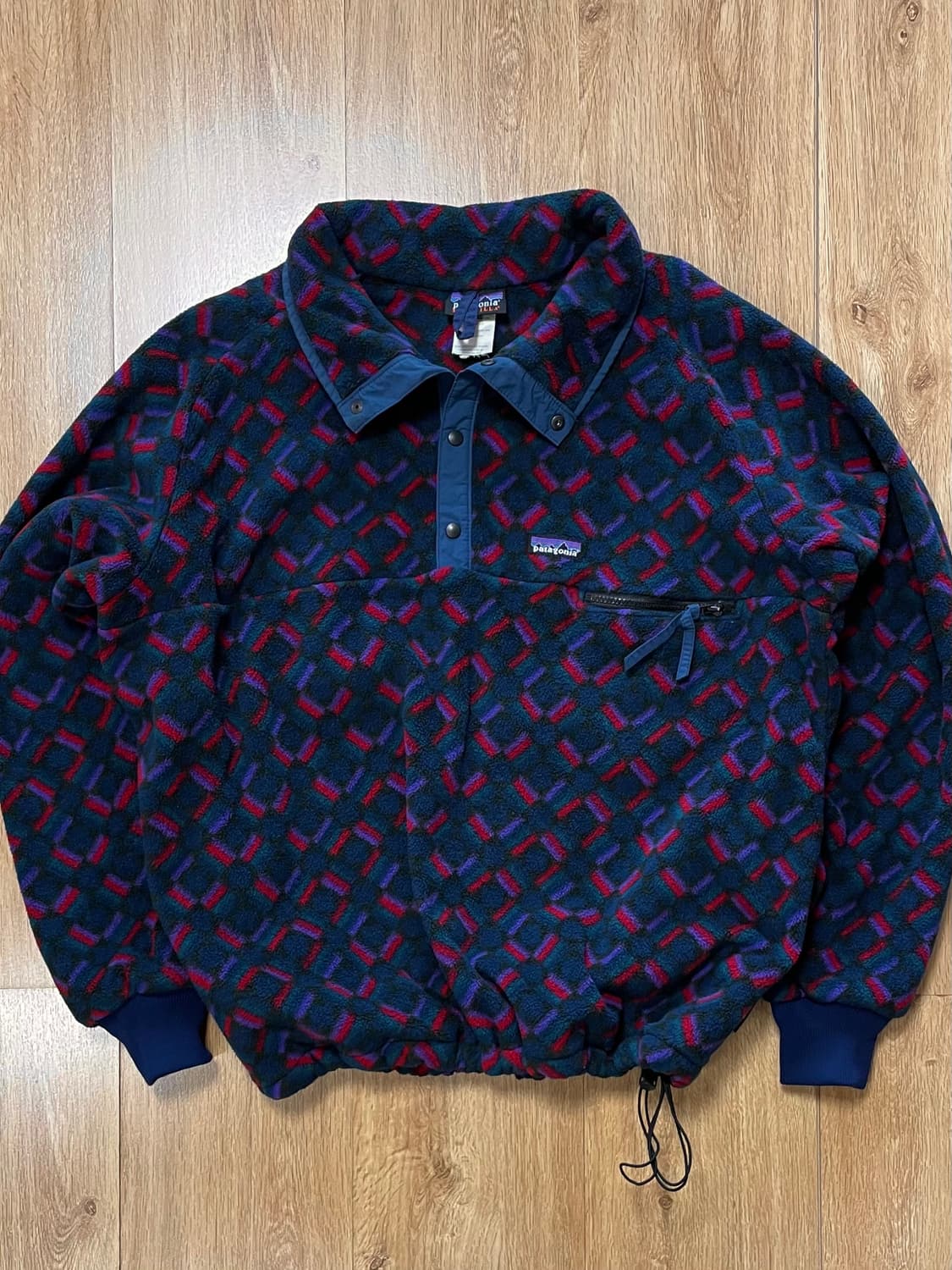 국내 유일 빈티지 파타고니아 신칠라 패턴 후리스 플리스 하프버튼 스냅버튼 상품이미지1