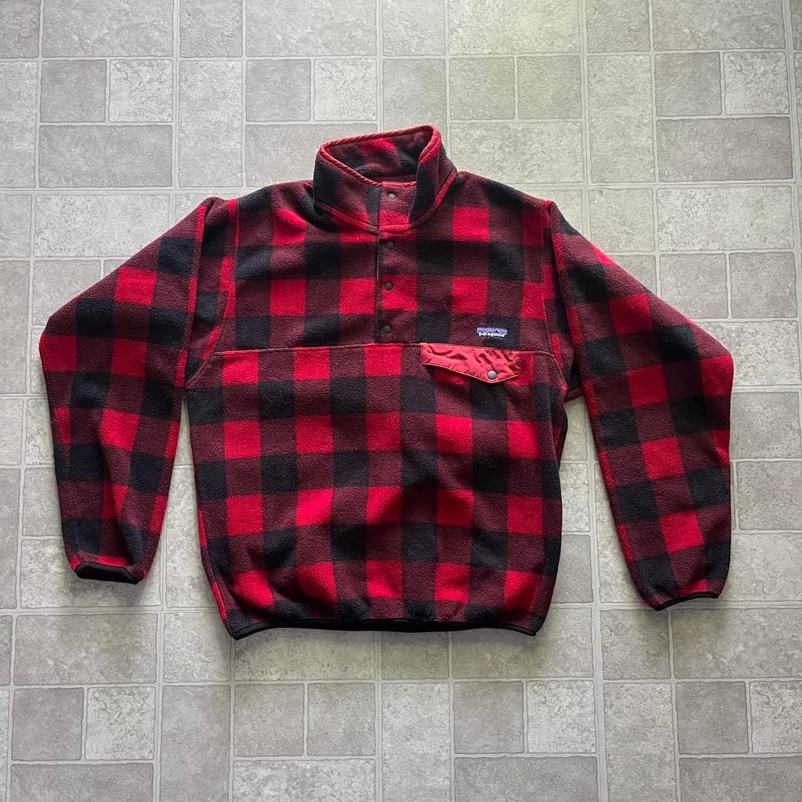 16FW 파타고니아 클래식 신칠라 스냅-티 플리스 풀오버 버팔로 레드체크 상품이미지1