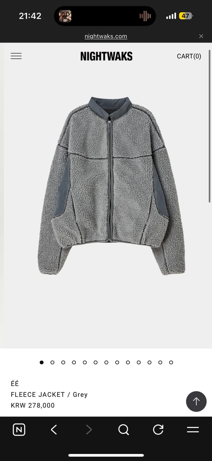 ee fleece jacket  grey L사이즈 상품이미지1