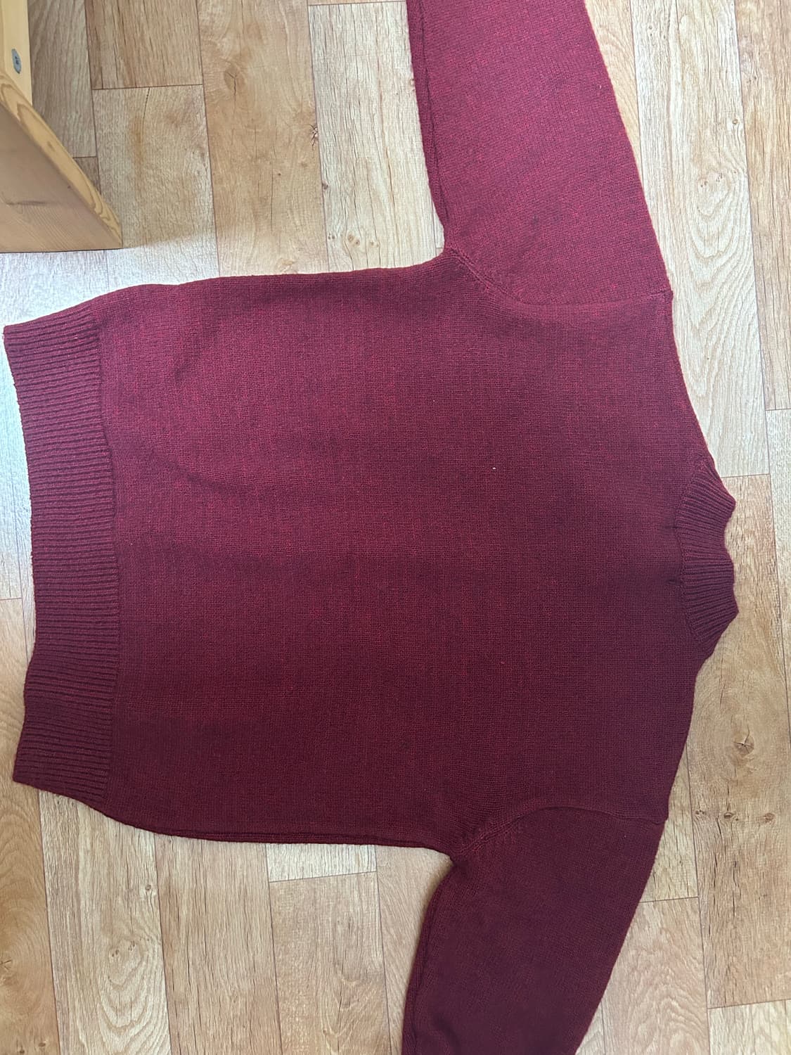 버건디 그레이 크롭니트 상품이미지3