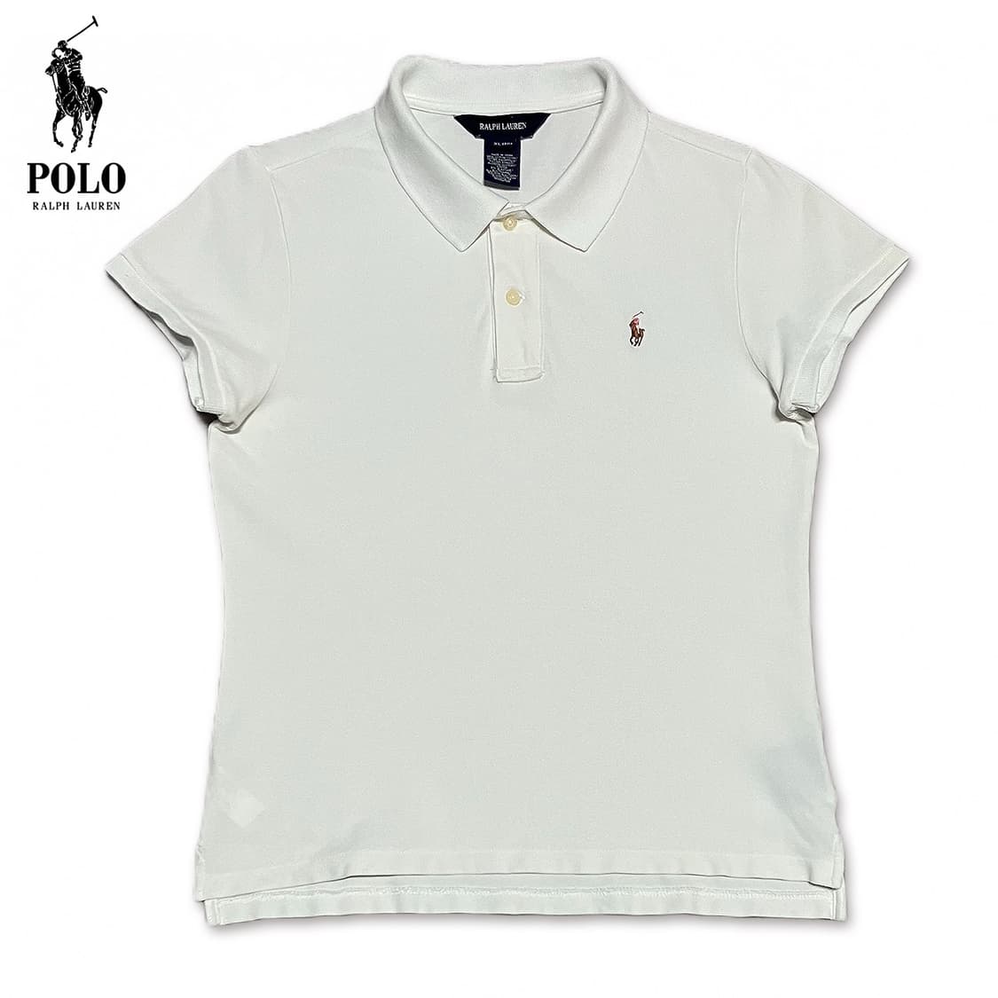 폴로 랄프로렌 걸즈 화이트 PK 카라티 상품이미지2