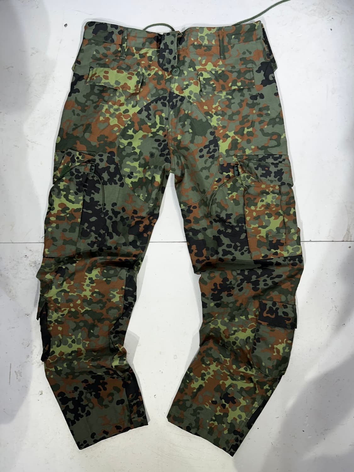 빈티지 카키 미군 카모 군복 밀리터리 와이드 카고 팬츠  상품이미지5