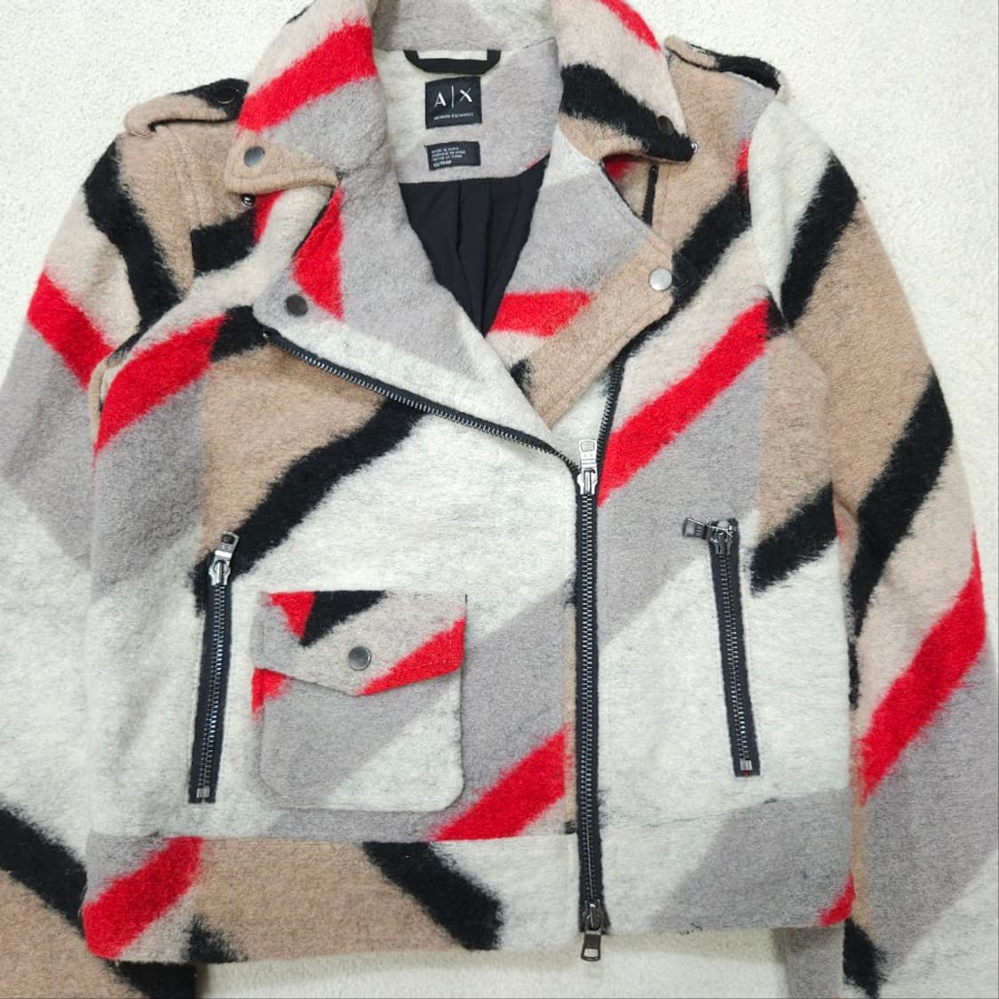 아르마니 익스체인지 울 라이더 자켓 XS 상품이미지4