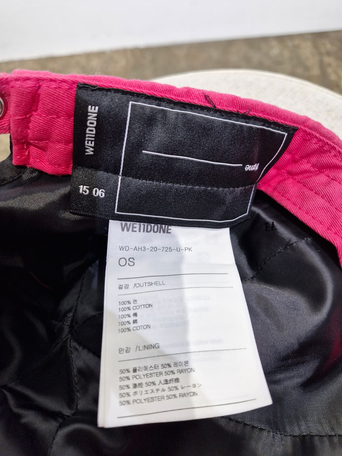 WE11DONE 웰던 자수 로고 볼캡 상품이미지5