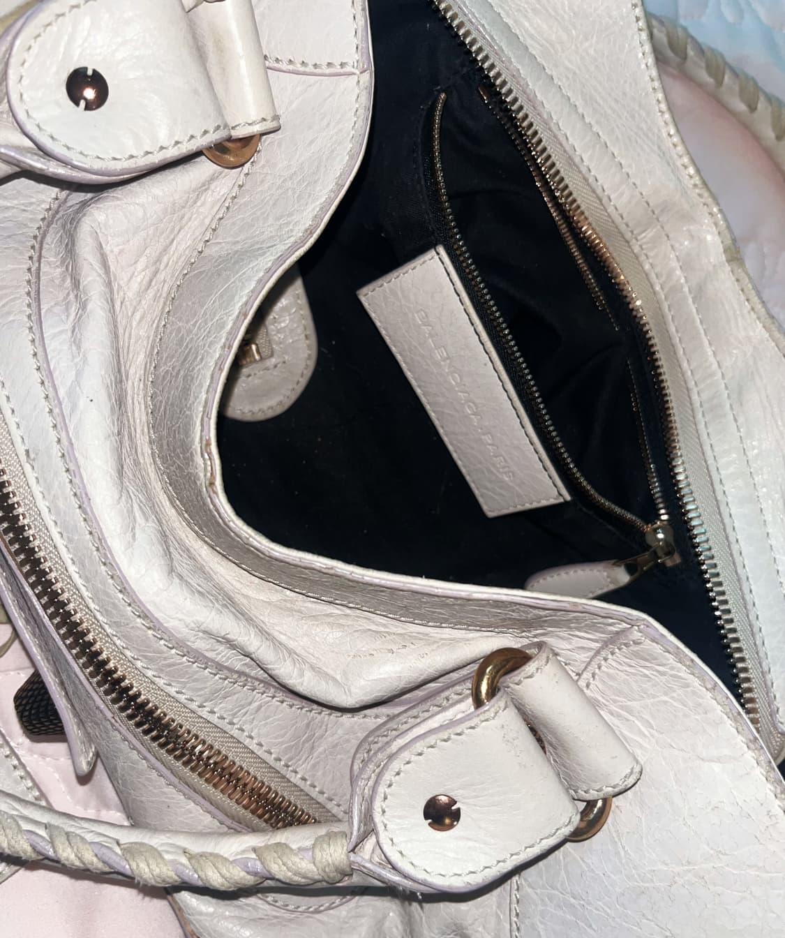 Balenciaga 00’s Vintage 아이보리 모터백 상품이미지6