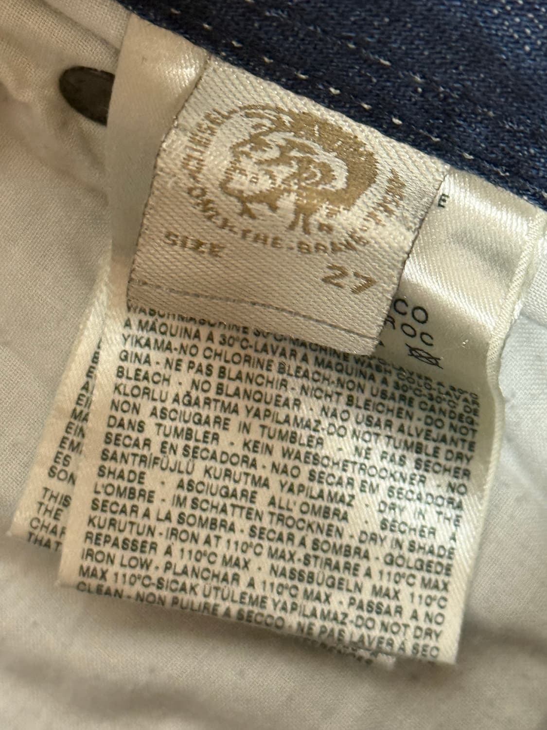 디젤 빈티지 워싱 슬림핏 스키니 데님팬츠 상품이미지7