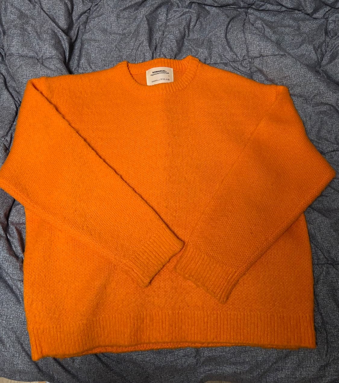 노매뉴얼 헤어리 니트 오렌지 M 상품이미지1
