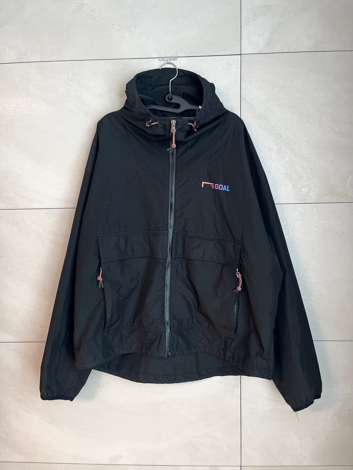GOAL 골 스튜디오 블랙 후드 바람막이 [XL] 상품이미지3