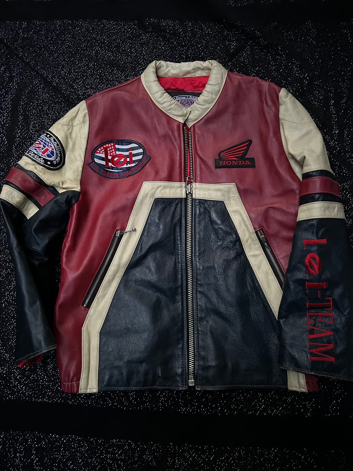 *rare* 1990s HONDA 레이싱 헤비 가죽자켓 상품이미지1