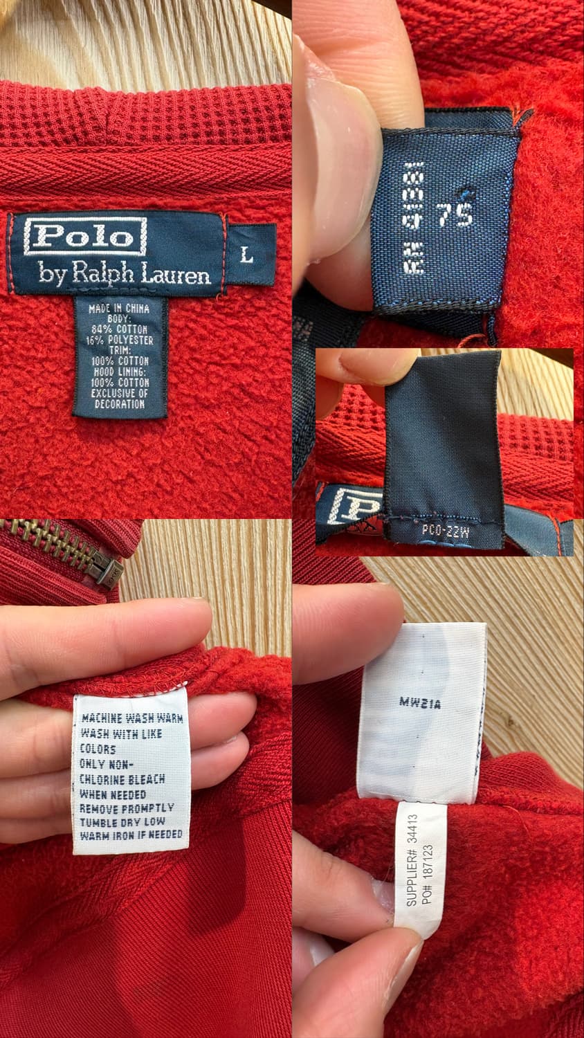 폴로 랄프로렌 와플 후드집업 상품이미지10