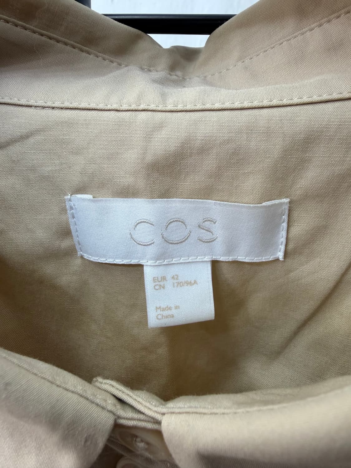 정품) COS 코스 여성 베이지 루즈핏 셔츠 원피스 42 상품이미지7