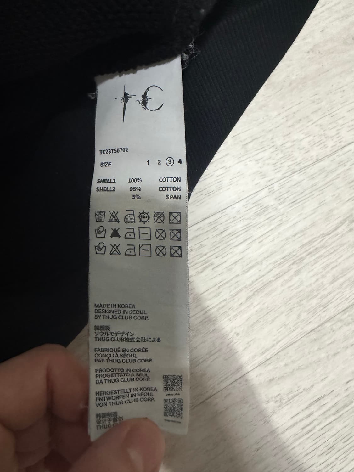 떠그클럽 아머 후드 블랙 3사이즈 상품이미지3