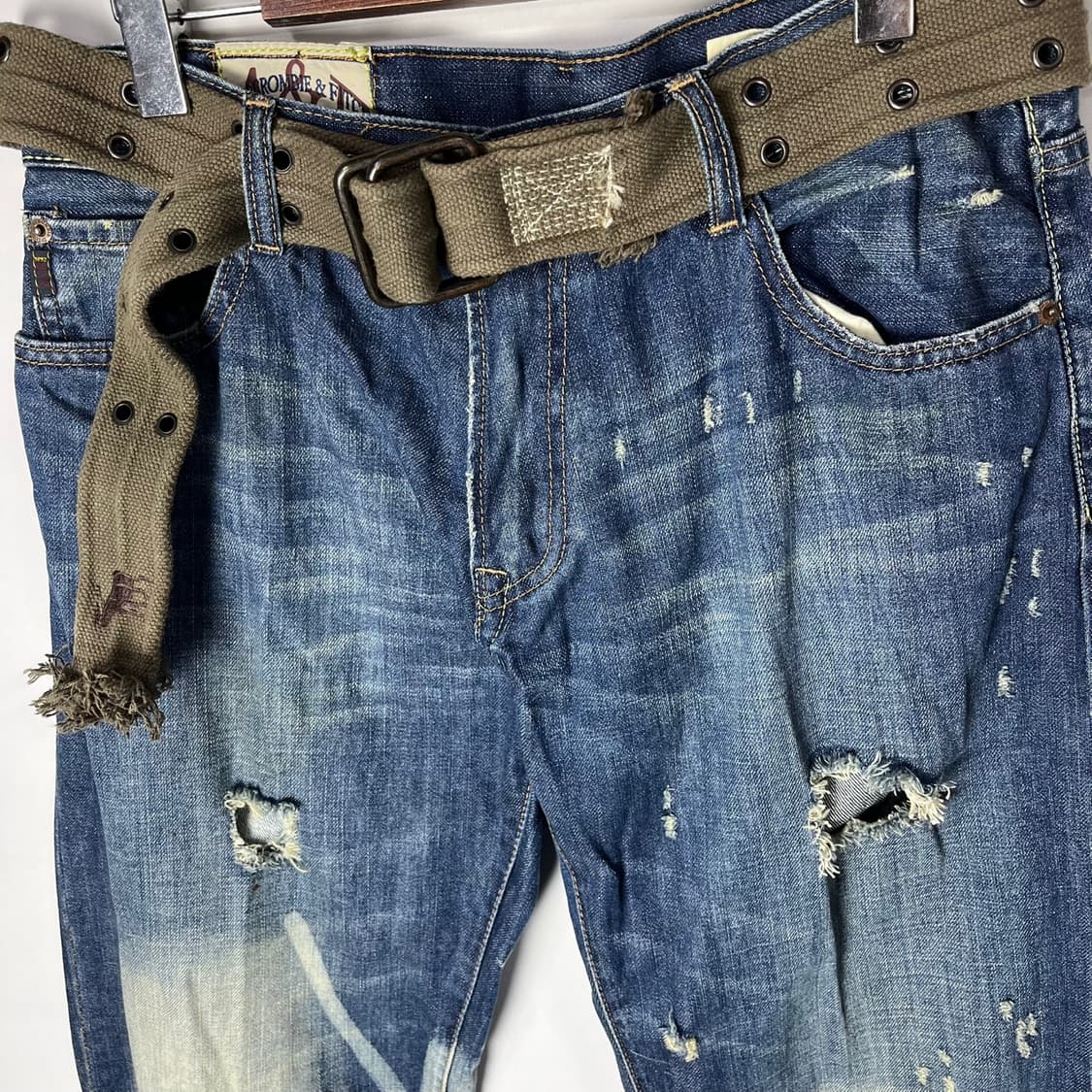 [A&F] 아베크롬비 데미지 워싱 데님팬츠 (벨트세트) 상품이미지3