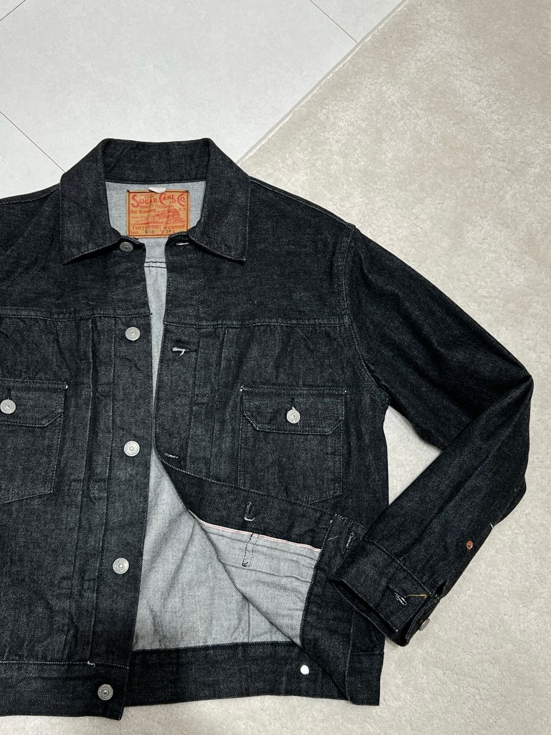 슈가케인 1953 흑청 블랙 2세대 데님 자켓 상품이미지2