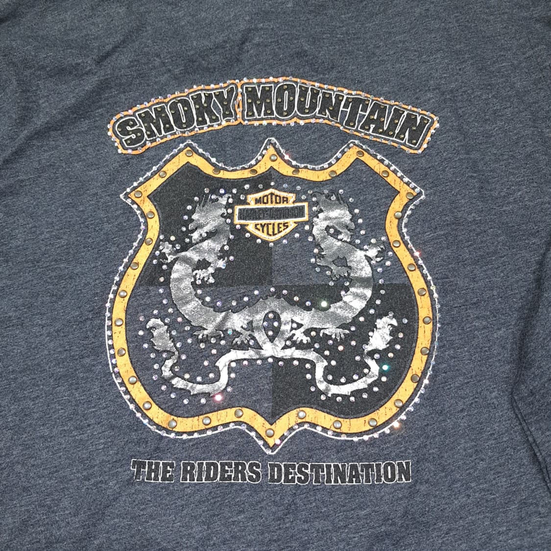 CL565 XL 할리데이비슨 00s 멕시코판 스모키마운틴 차콜 티셔츠 상품이미지6