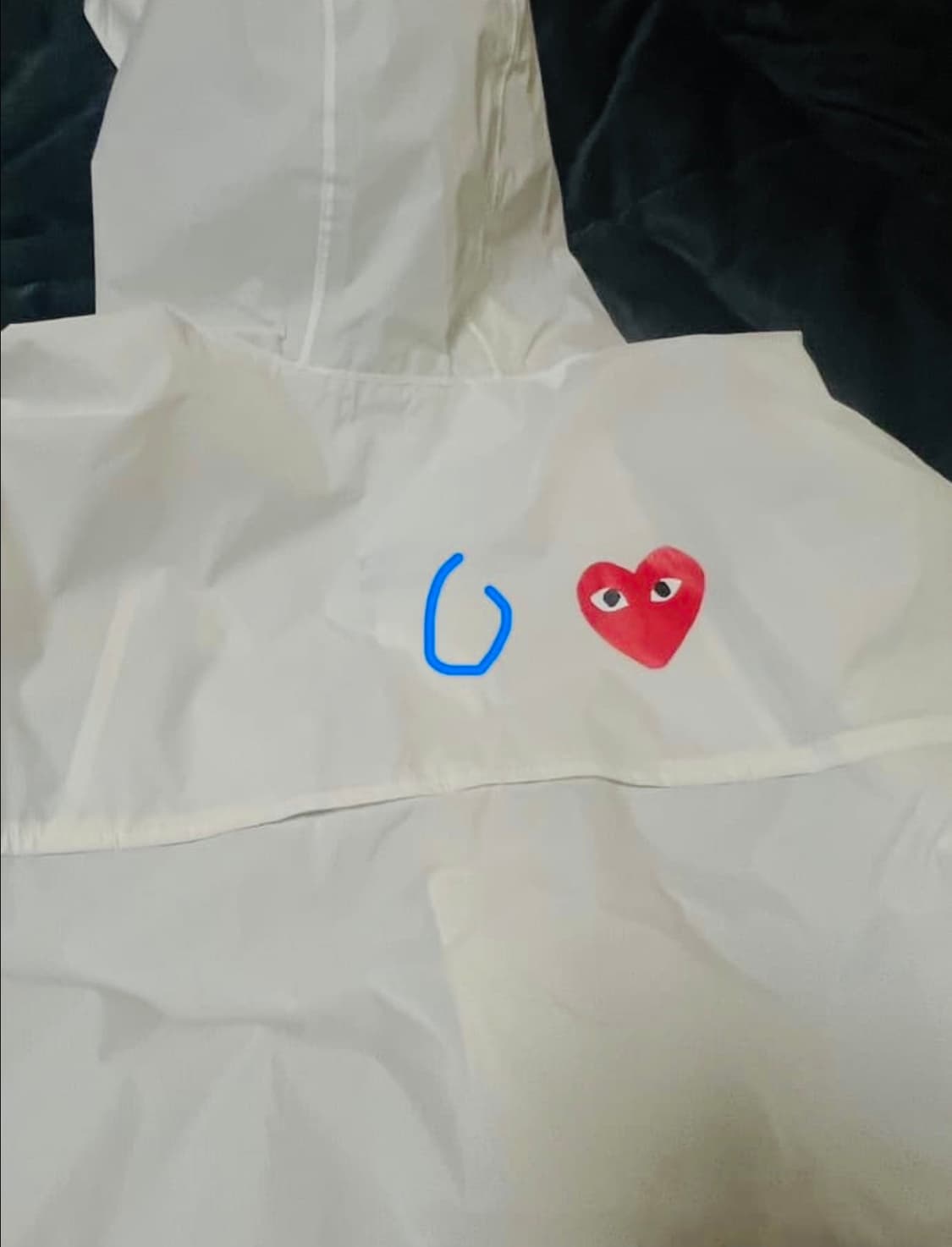 플레이 꼼데가르송 x 까웨 풀 집 자켓 화이트 상품이미지3