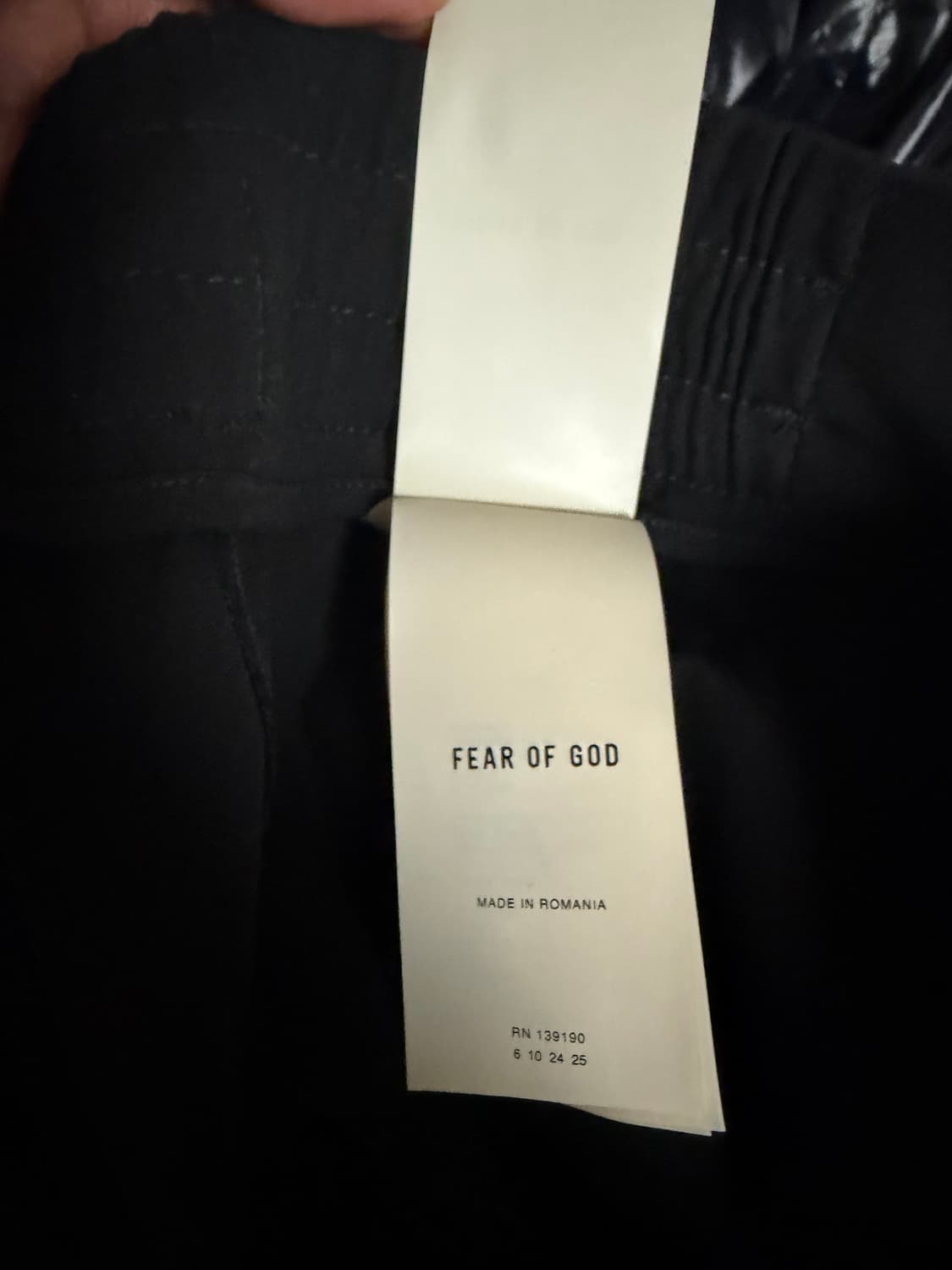 피어오브갓 25ss 옥스포드 드로우스트링 이터널 팬츠 블랙 상품이미지8