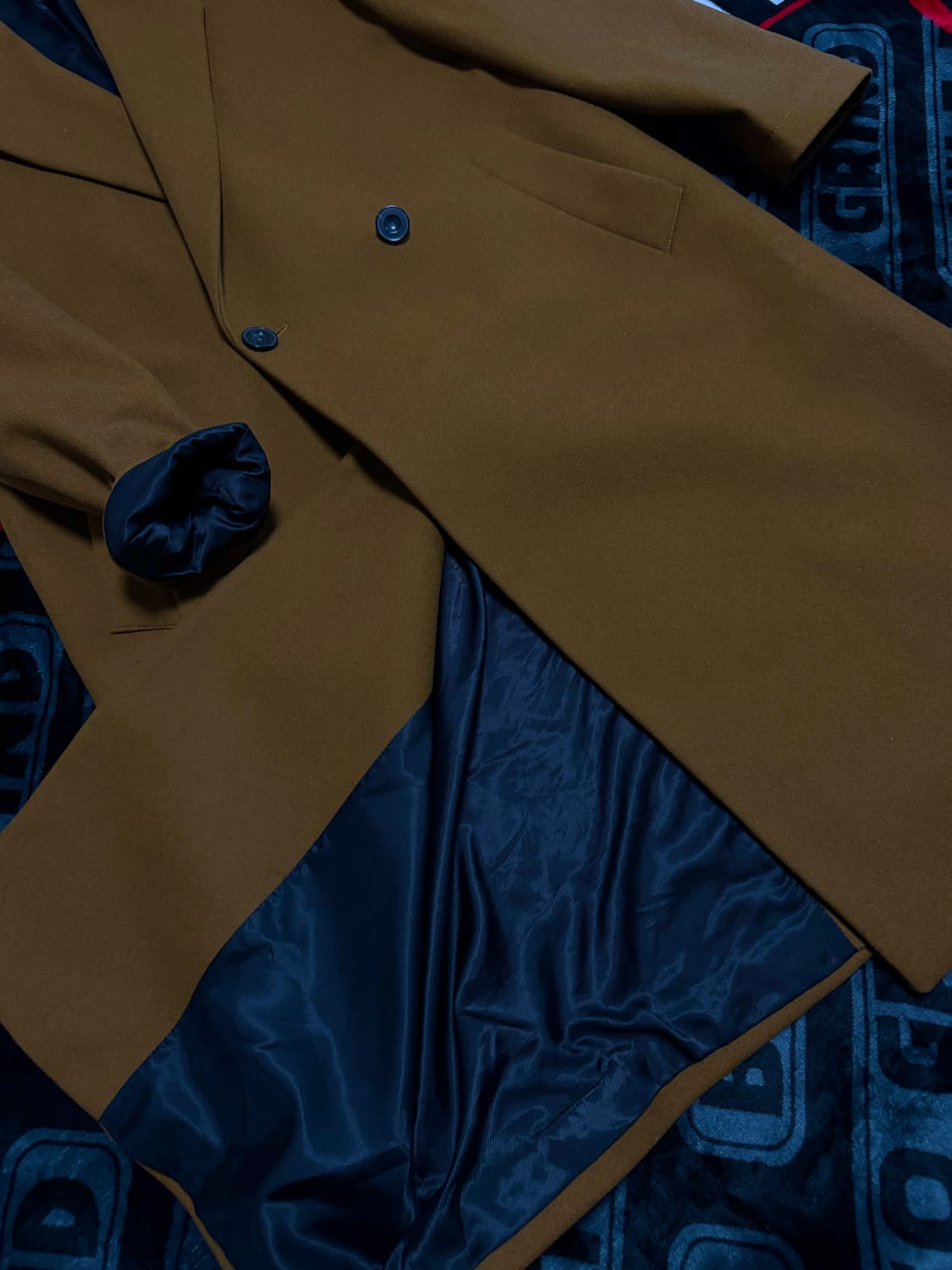 자라 더블 브레스티드 릴렉스 핏 코트 토바코 카멜 상품이미지5