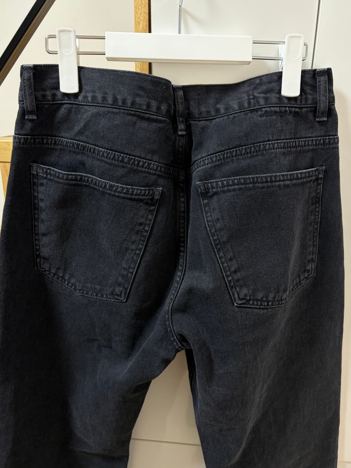 에잇디비전 워시드 블랙 팬츠 - 세미 플레어 핏 상품이미지7