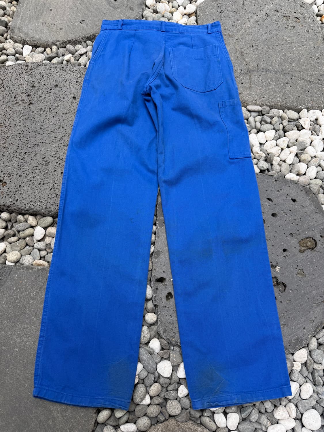 1980s DISTRESSED WASHED BLUE 빈티지 프렌치워크팬츠 상품이미지2