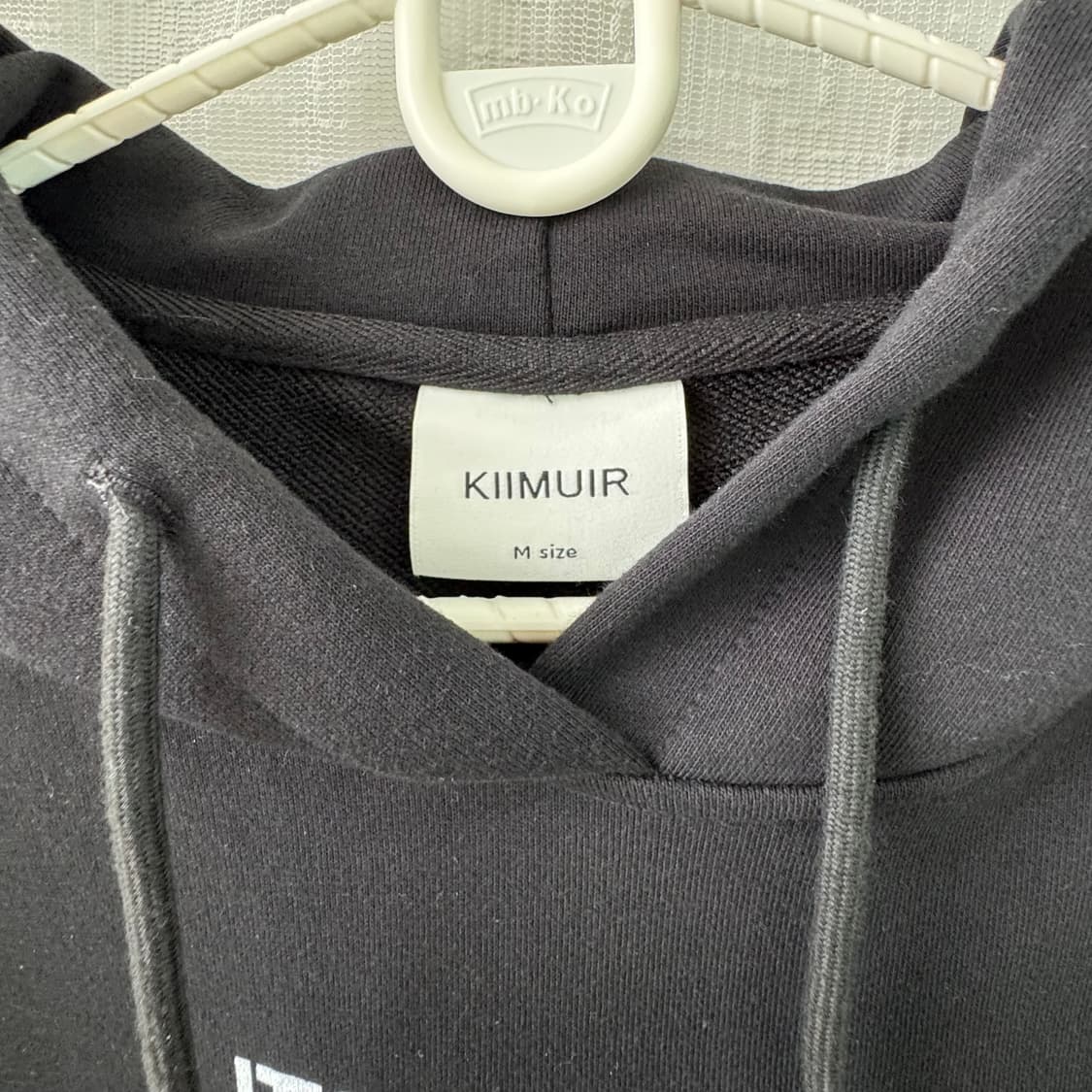 키뮤어(KIIMUIR) 드로잉 플라워 후드 블랙 M 상품이미지5