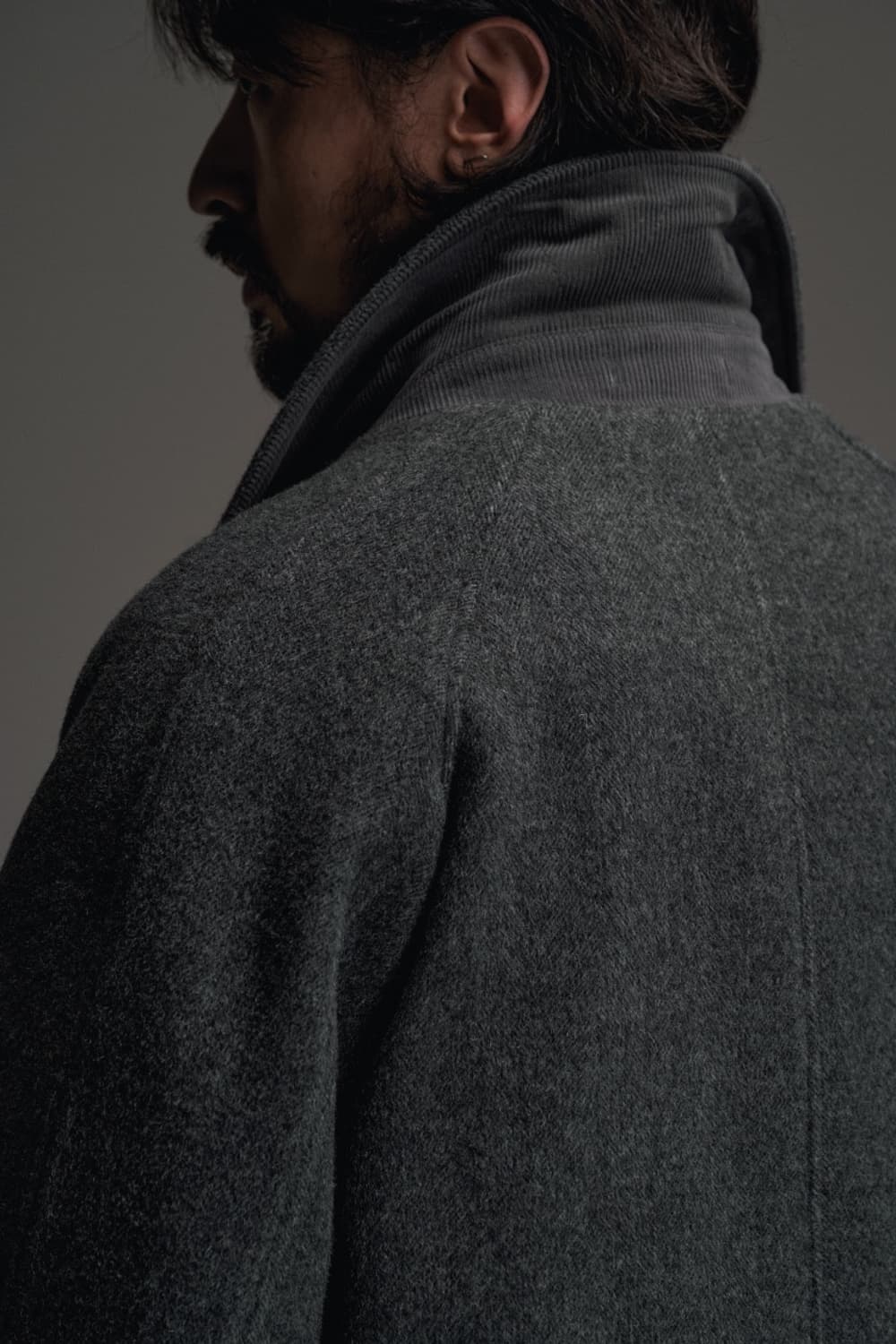 급처) 칼리코 체스터필드 코트 헤링본그레이 XL 상품이미지7