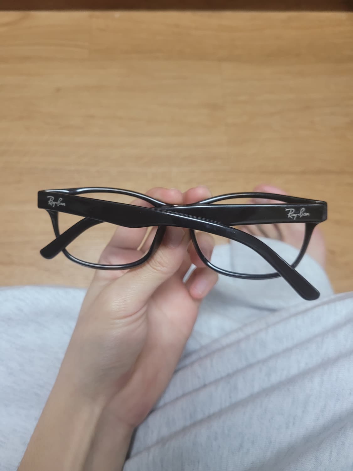 레이밴 뿔테 안경(블랙) 상품이미지2
