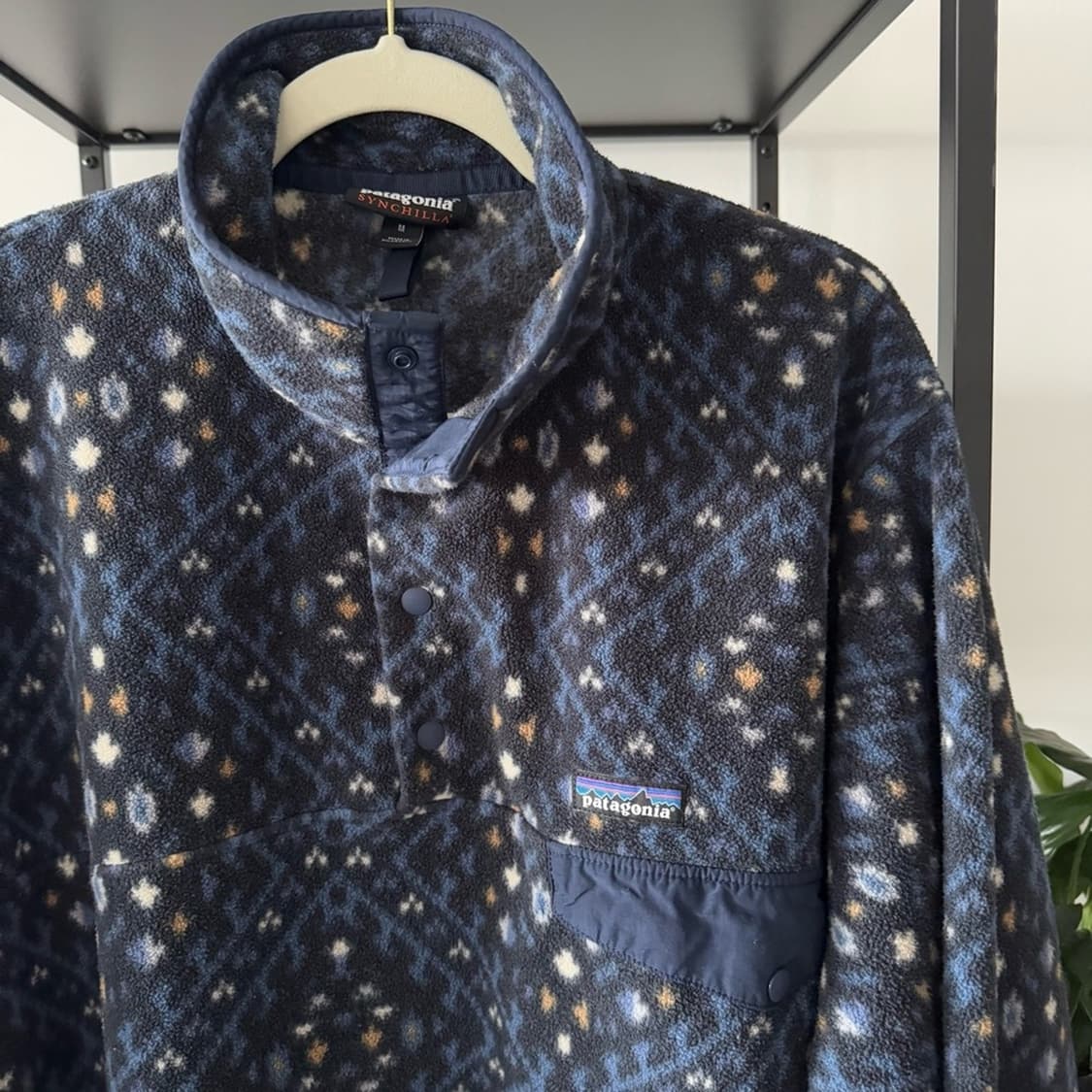 11FW 파타고니아 신칠라 스냅-T 플리스 네이비 에스닉 패턴 상품이미지2