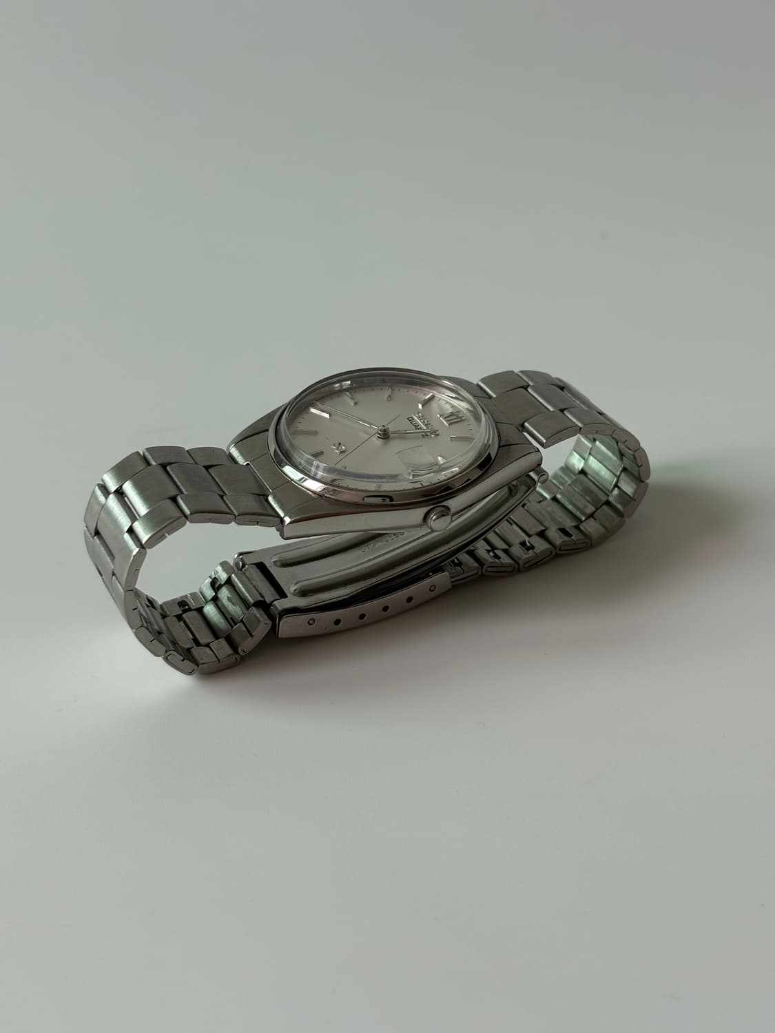 세이코 1980년대 SQ 실버 쿼츠 남성 상품이미지3