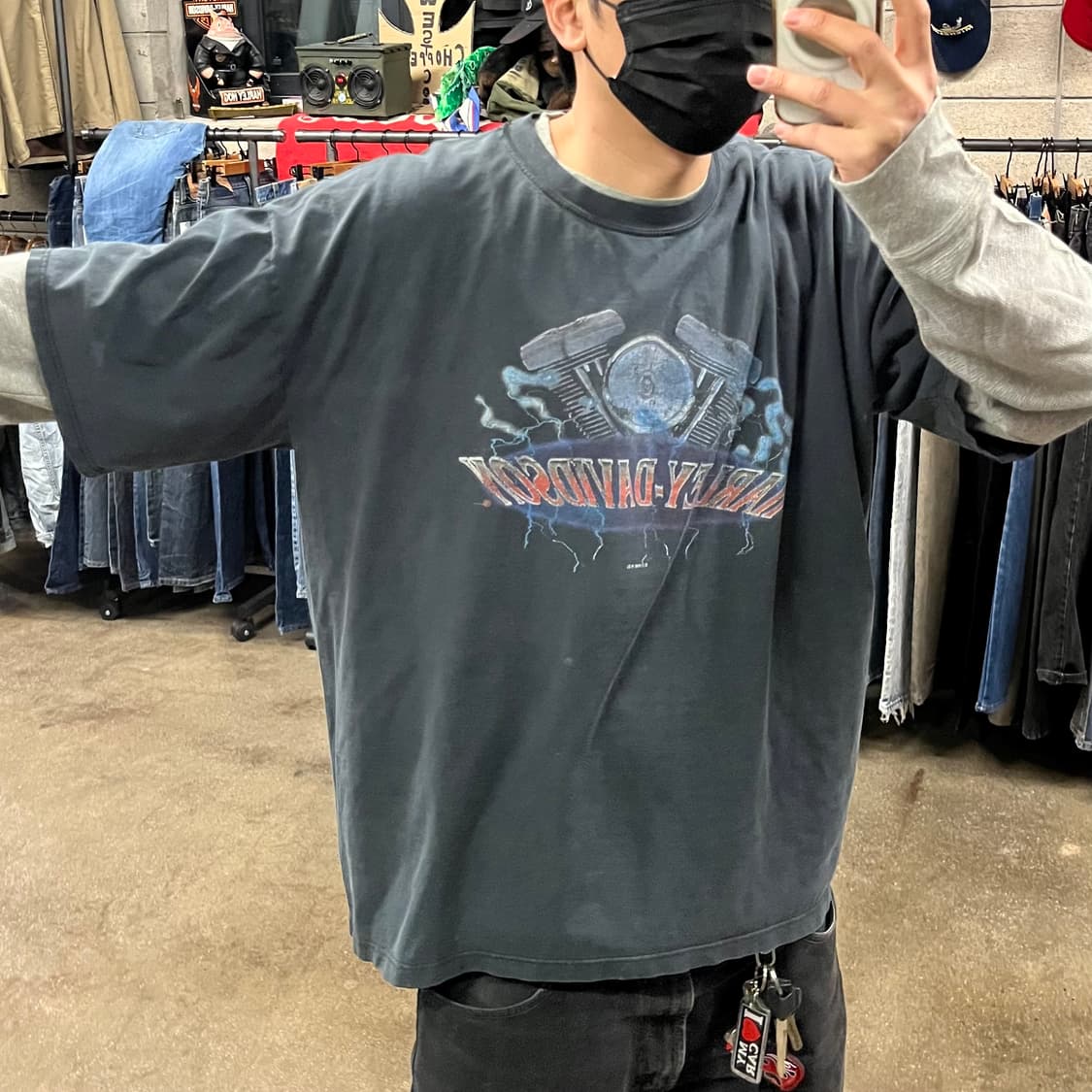 90s 할리데이비슨 라이트닝 티셔츠 (110) 상품이미지7