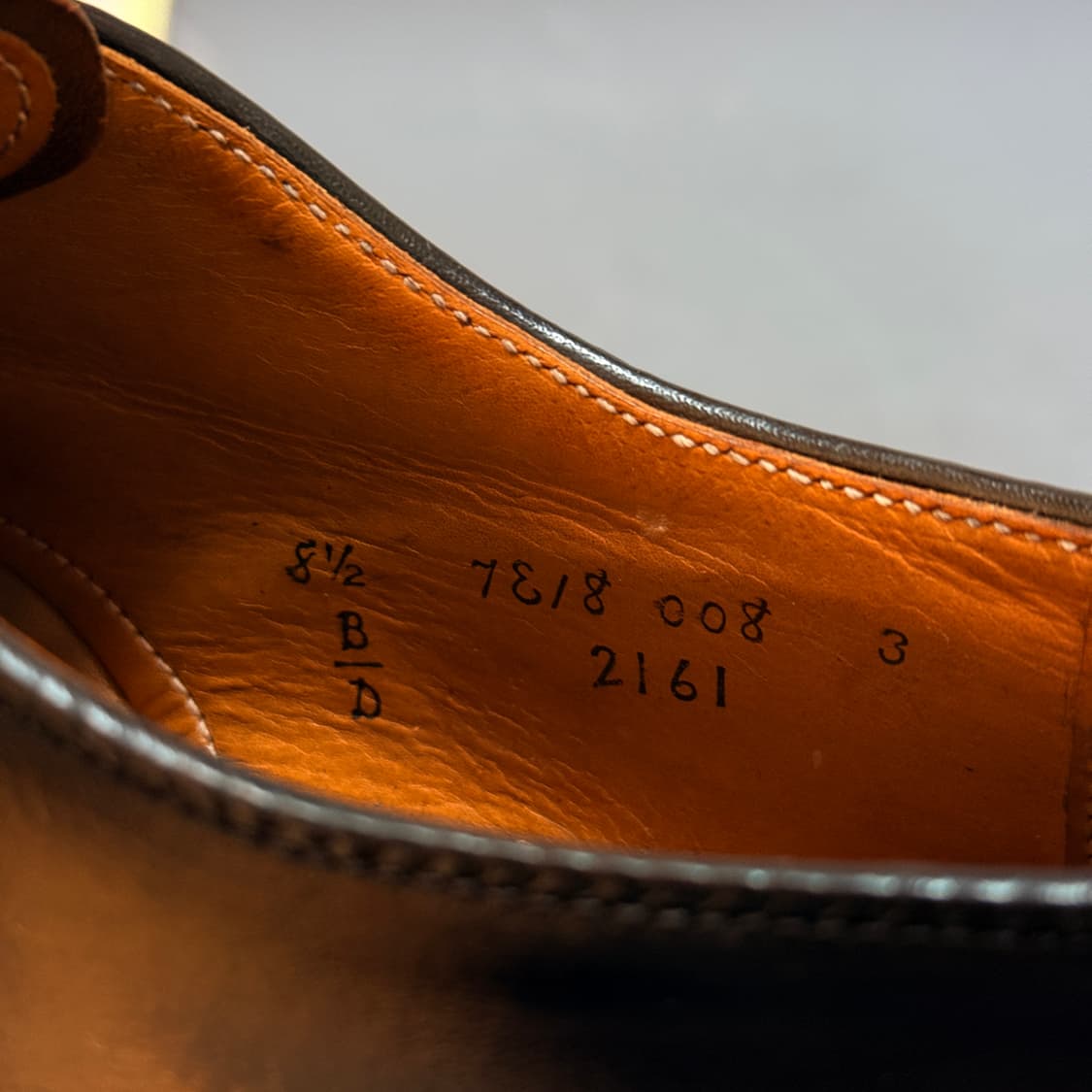 [8.5D] 알든 2161 블랙 코도반 스트레이트 팁 더비  상품이미지7