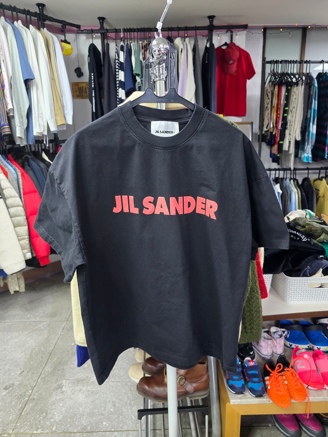 질샌더 블랙 로고 반팔 티셔츠 (1336) 상품이미지1