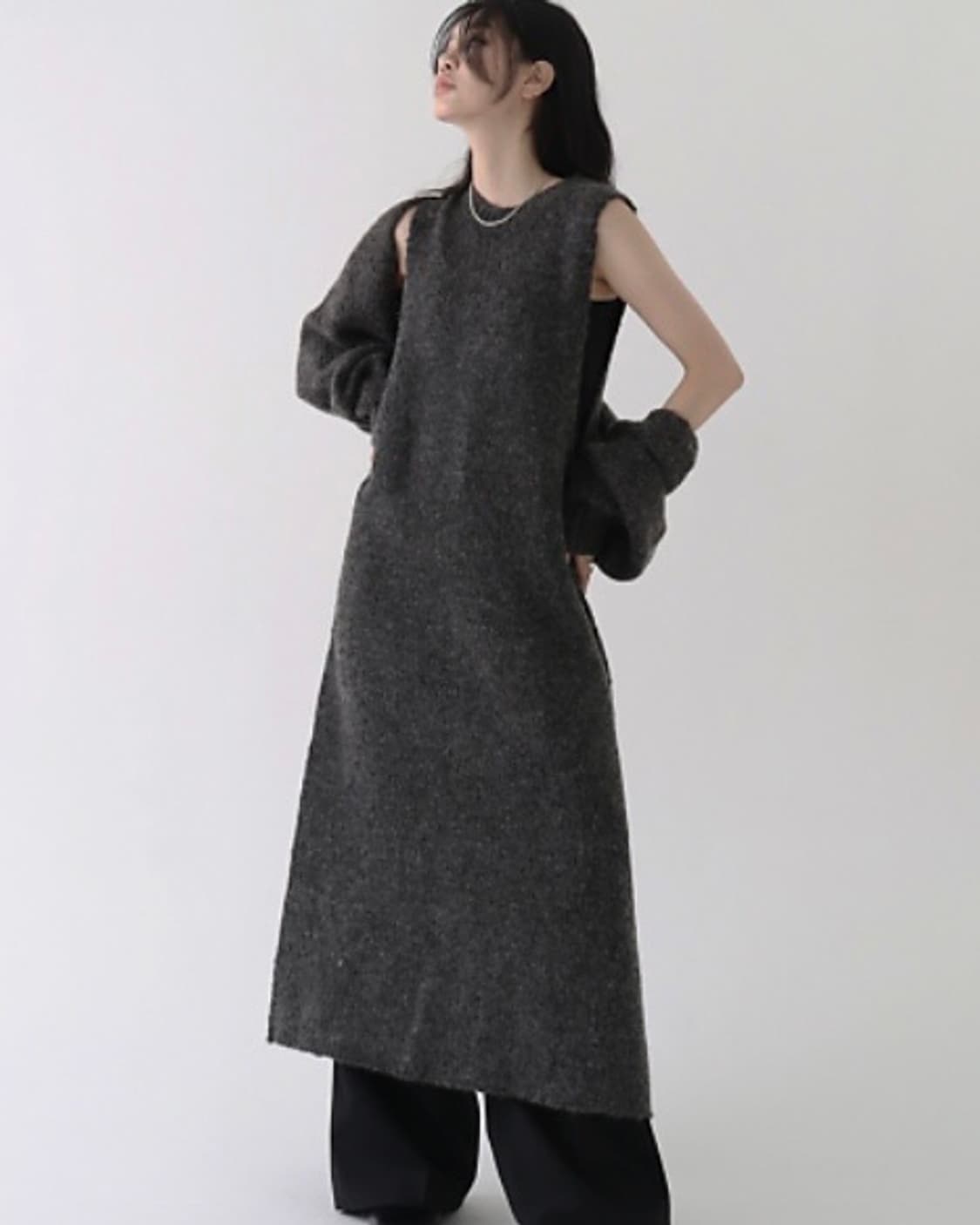 트리밍버드 니트원피스 볼레로 셋업 상품이미지2