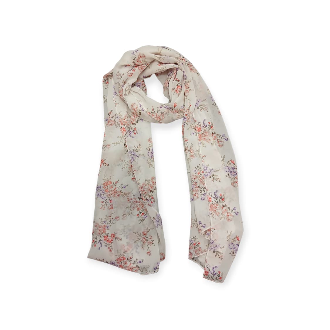 모리걸 플라워 화이트 스카프  상품이미지1