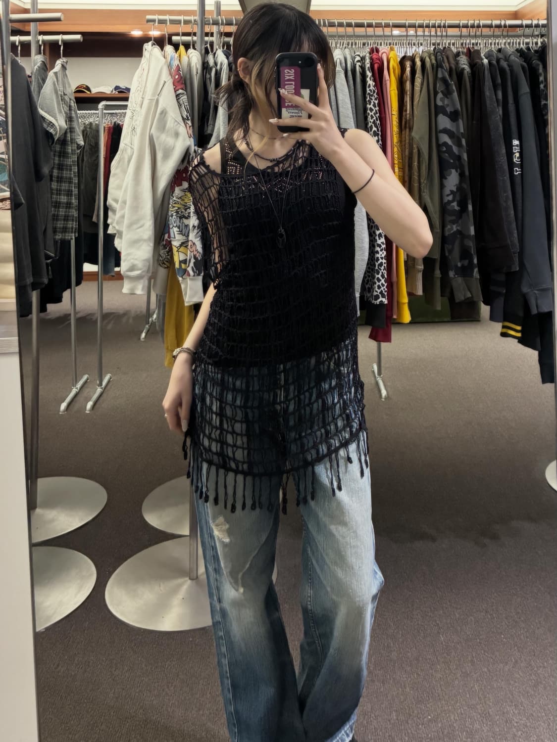 Black Mesh Grunge 🕷️♟️ 상품이미지1