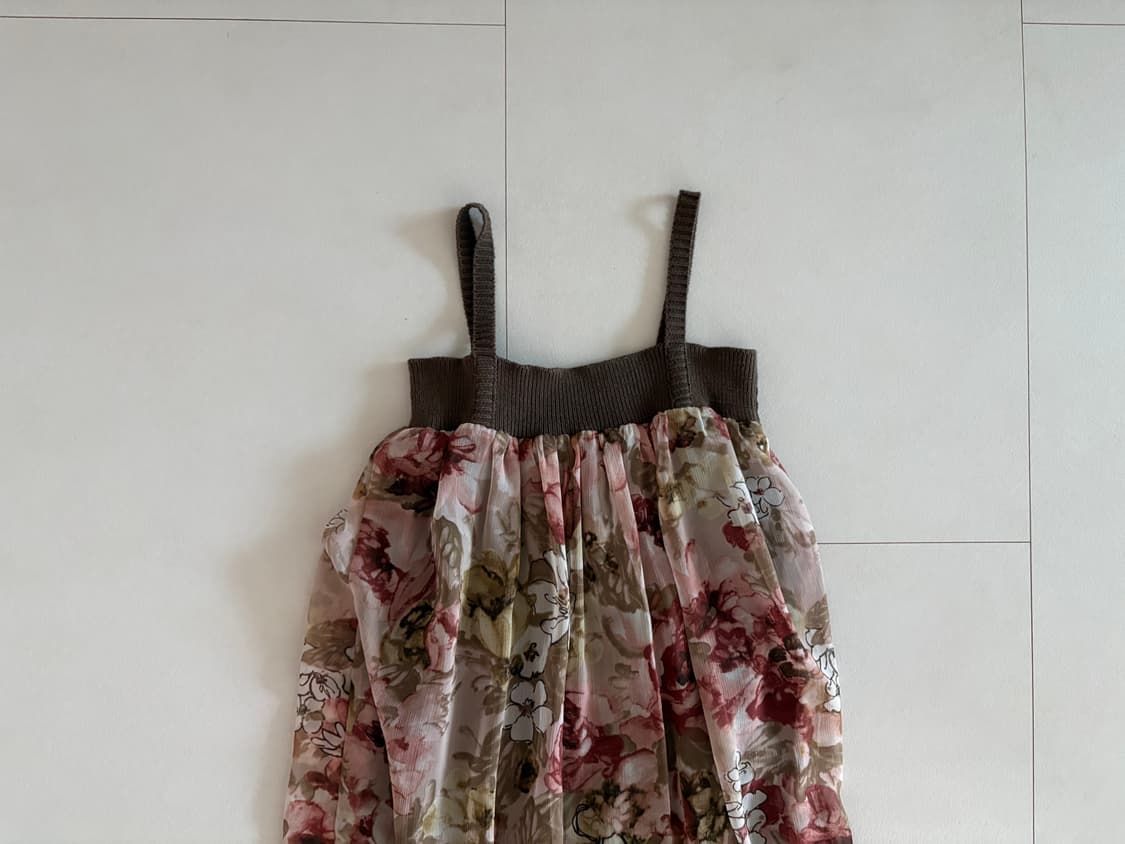 vintage rose chiffon dress 상품이미지5