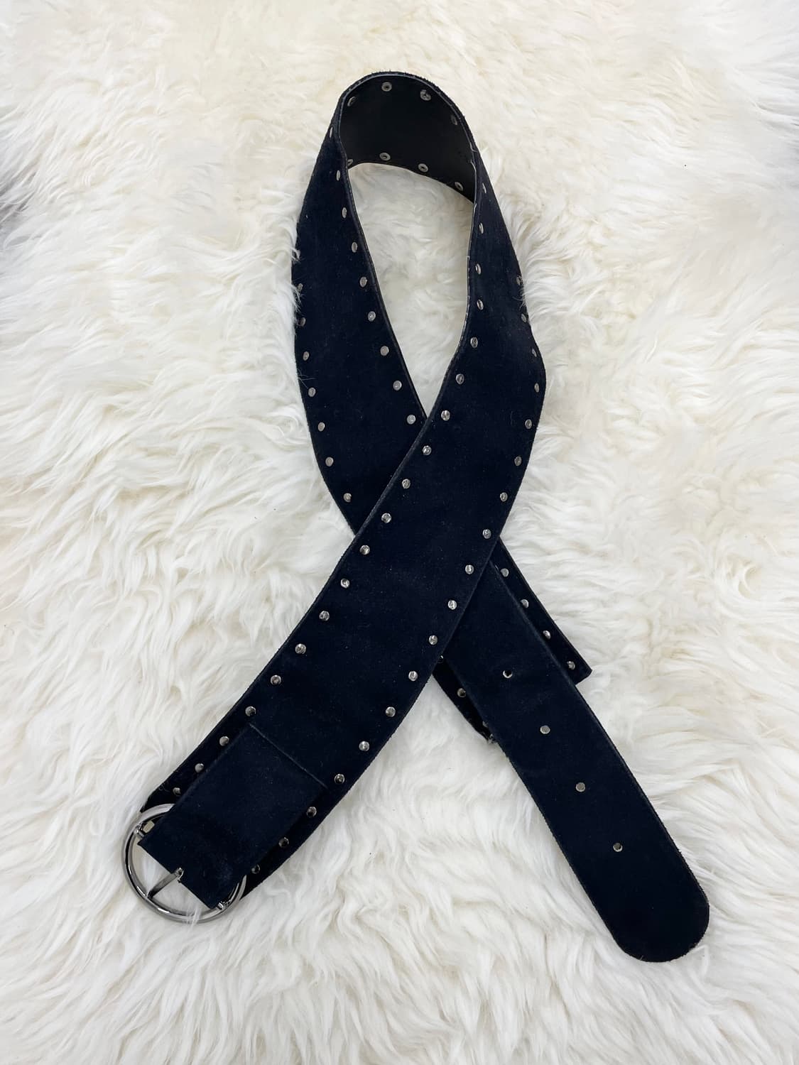 락시크 세무 스터드 와이드 벨트 상품이미지1