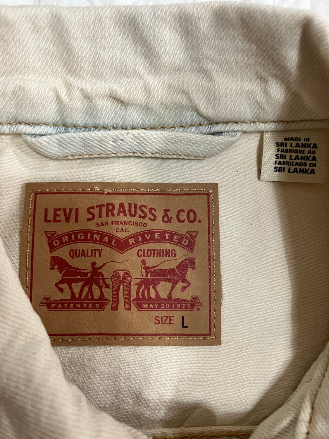 리바이스 플라워 자수 데님 자켓 L 상품이미지5