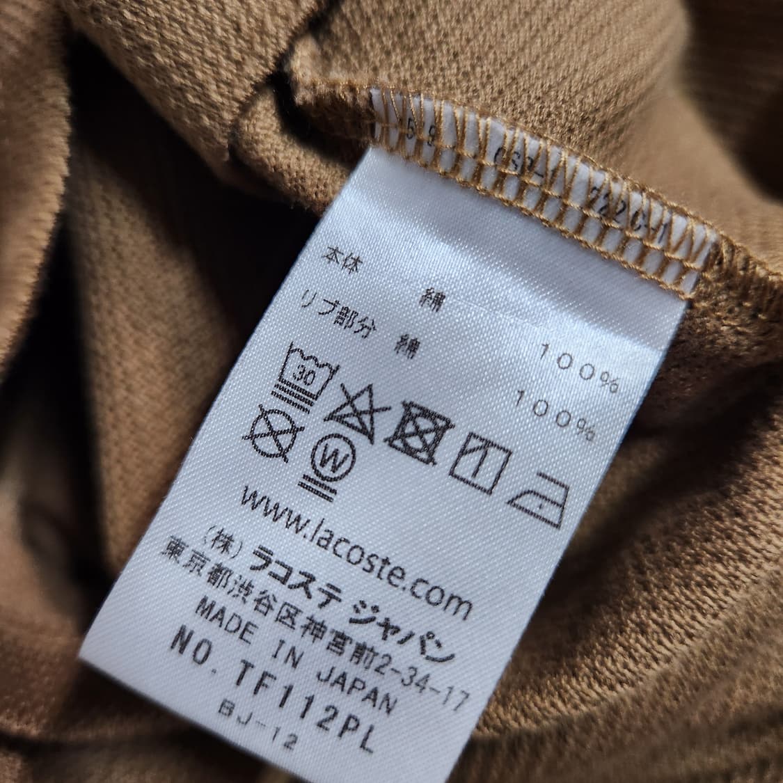 J385 [36] 라코스테 일본판 여성 티셔츠 상품이미지5