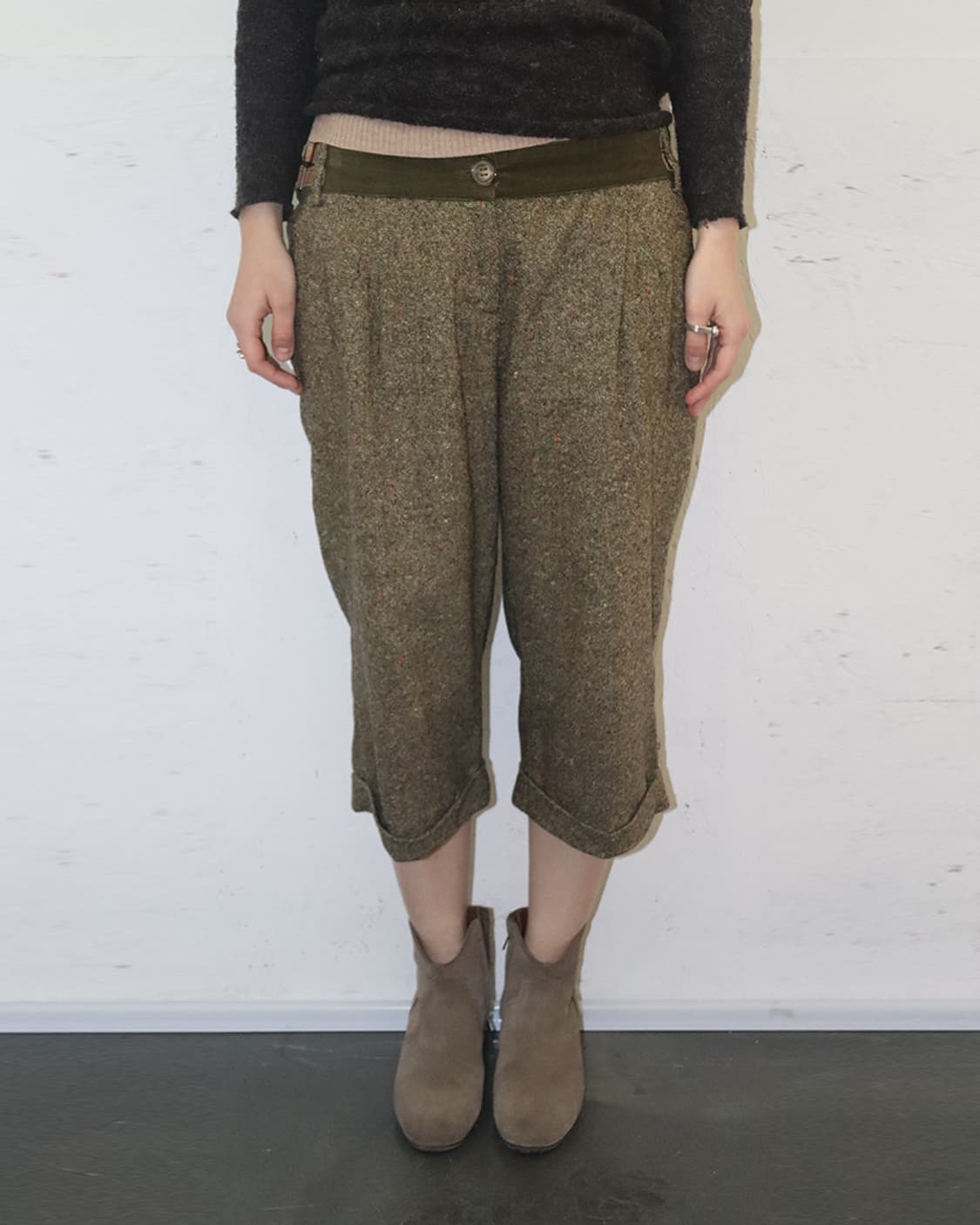 돌체앤가바나 스펙클 트위드 크롭 팬츠 상품이미지1