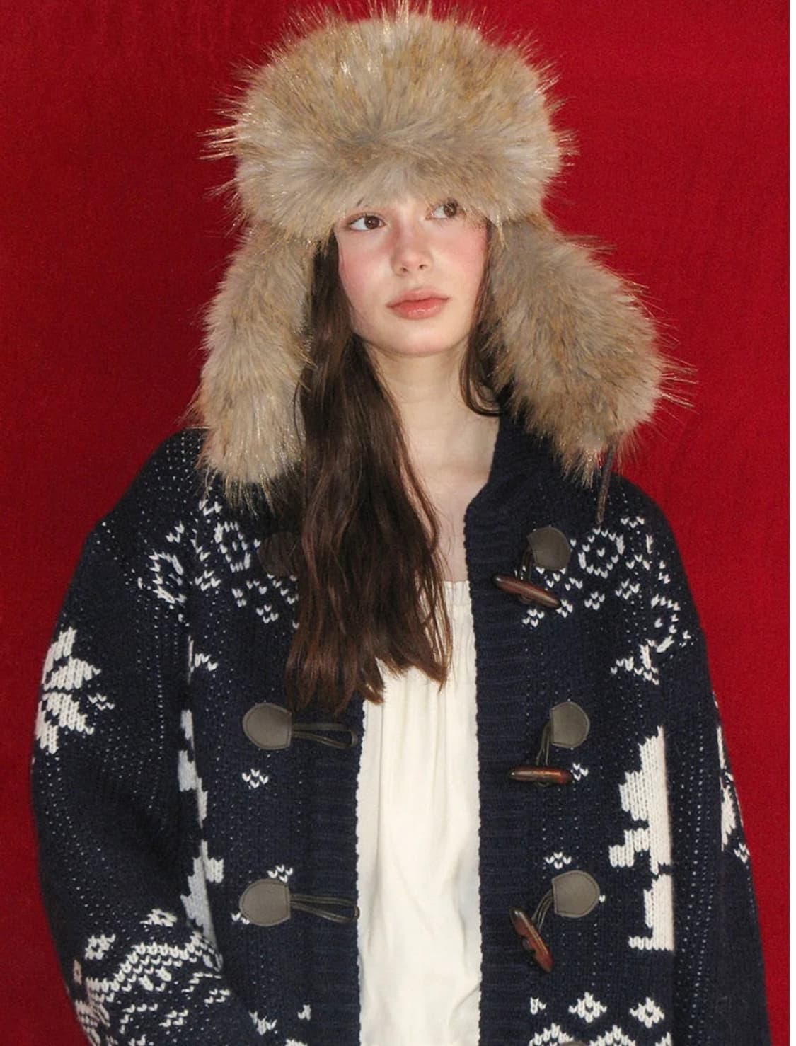 (택있는 새상품) 썸웨어버터 코위찬가디건 네이비 상품이미지4